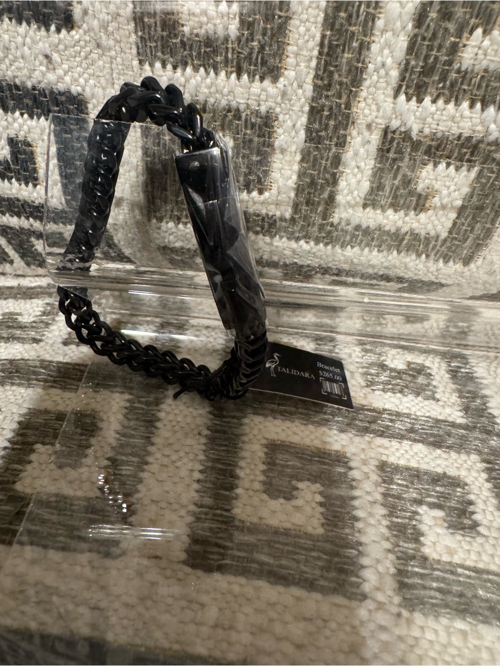 Black Men's Chain ID Bracelet by